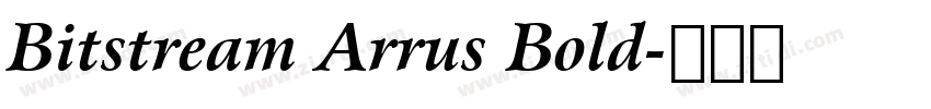 Bitstream Arrus Bold字体转换